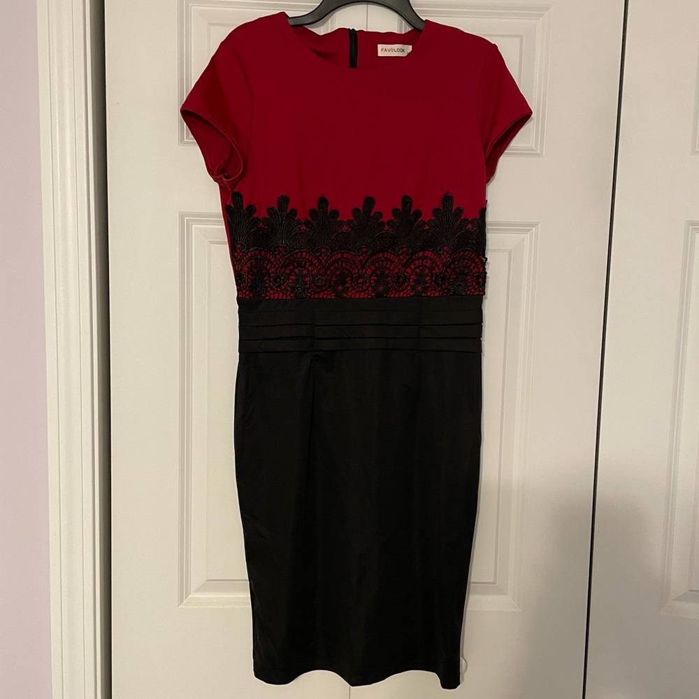 Red & Black Dress